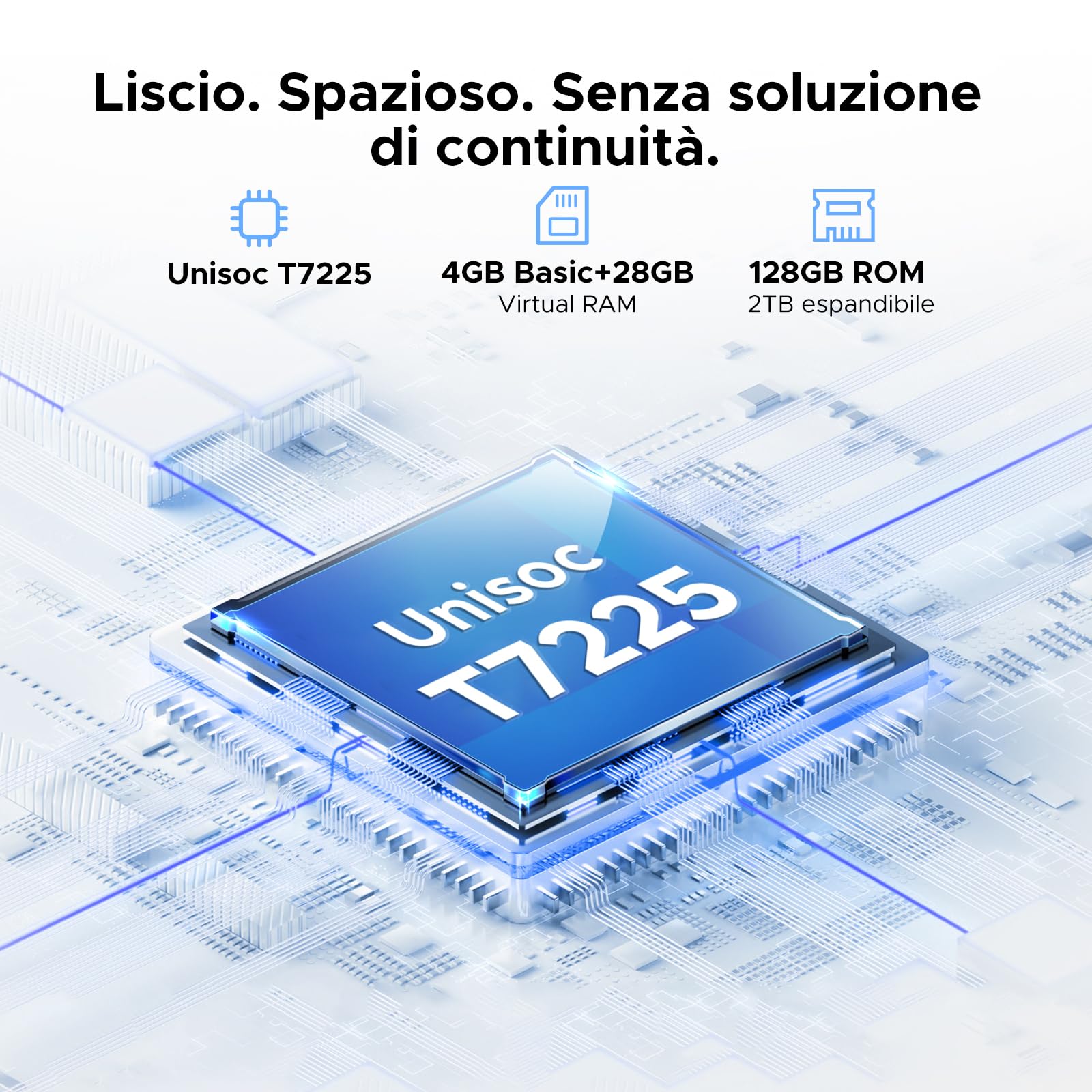 DOOGEE NOTE 56X PRO Android 16 Smartphone, 6150mAh Batteria, UNISOC T7225 Telefono, 6.56"HD+90Hz Display, 32GB+128GB, 13MP+8MP Cellulare, NFC/Widevine L1/Face Unlock/Side Fingerprint Recognition, Nero