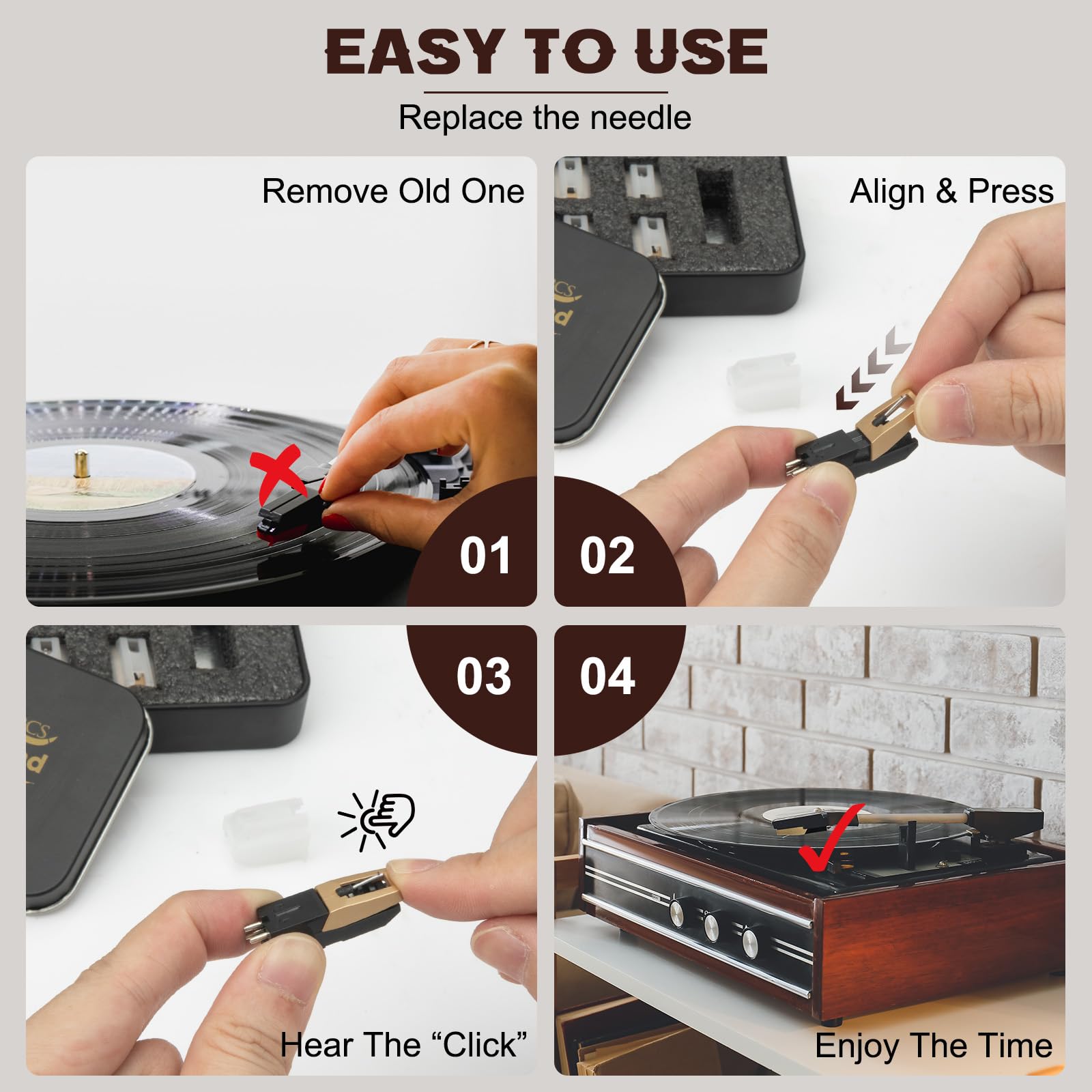 Amazon.com: JoTownCand 5PCS Upgrade Ruby Record Player Needle and