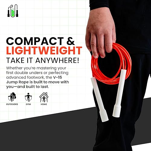 Miniatura 3 de Cuerda de saltar para fitness, cuerda de saltar ajustable de 10 pies para hombres, mujeres y niños, cuerda de saltar sin enredos con asas