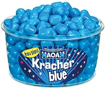 حلوى Frucht Kracher Fruity Chewy Candy بكميات كبيرة من الحلوى المتنوعة Fizzy Center Chews باللون الأزرق