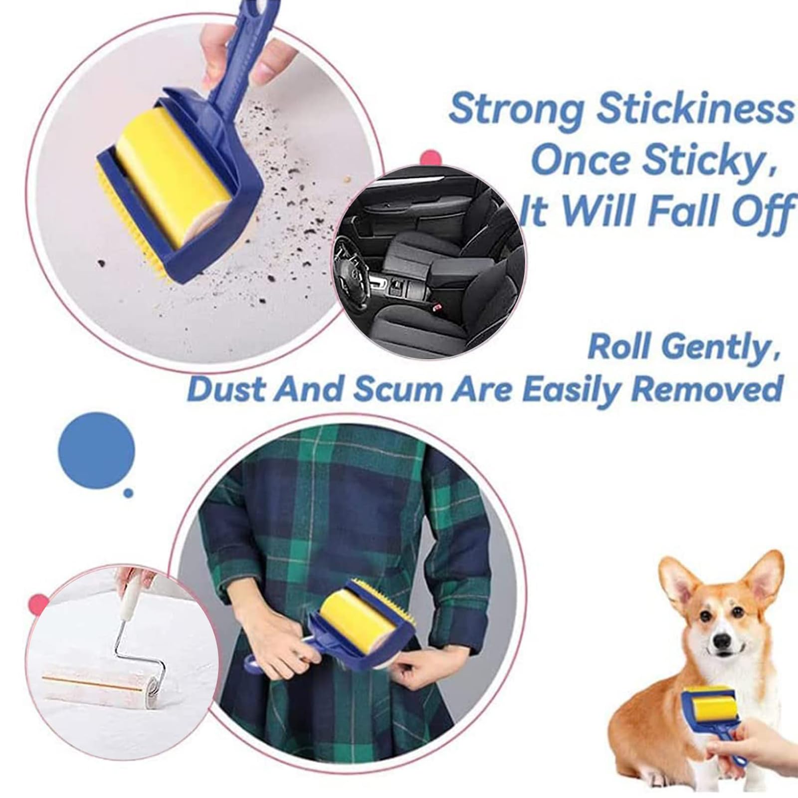 ramasse Poils Animaux sur Vêtements,spirado Poils,Brosse spirado,Brosse pour Poils d'animaux,Brosse pour Les Poils De Chat,Brosse pour Vetement,astik-Rouleau pour Animaux de Compagnie réutilisable