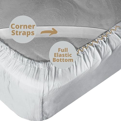 Miniatura 3 de Danielco Home Products Sábana bajera individual, sábana bajera solamente. Mantente en forma en el colchón con correas elásticas en las esquinas,