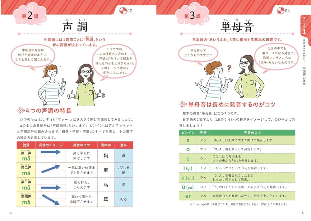 CD付きオールカラー 基礎からレッスンはじめての中国語 | 南雲