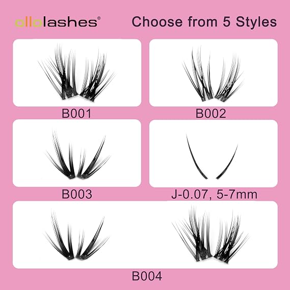 Bottom Lashes Bottom Lash Clusters | Lash Clusters With Bottom Lashes | DIY Bottom Lashes, Multiple Styles, Lightweight Natural Look, Easy Application & Long Wear (J-0.07, 5-7mm)