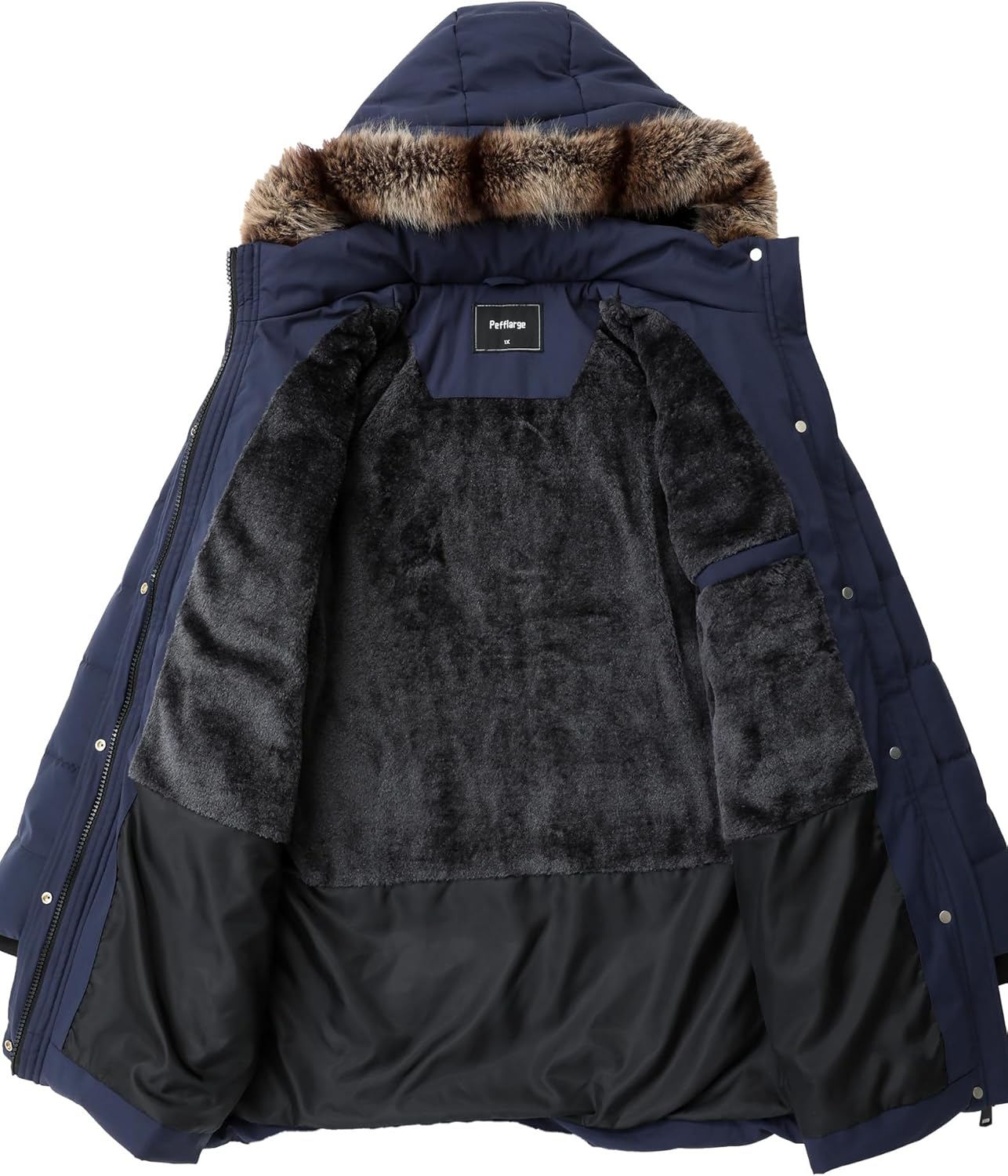 Women's Plus Size Parka Down Coat | Detachable Hood, Windproof, Waterproof, for Winter Comfort - Image 3