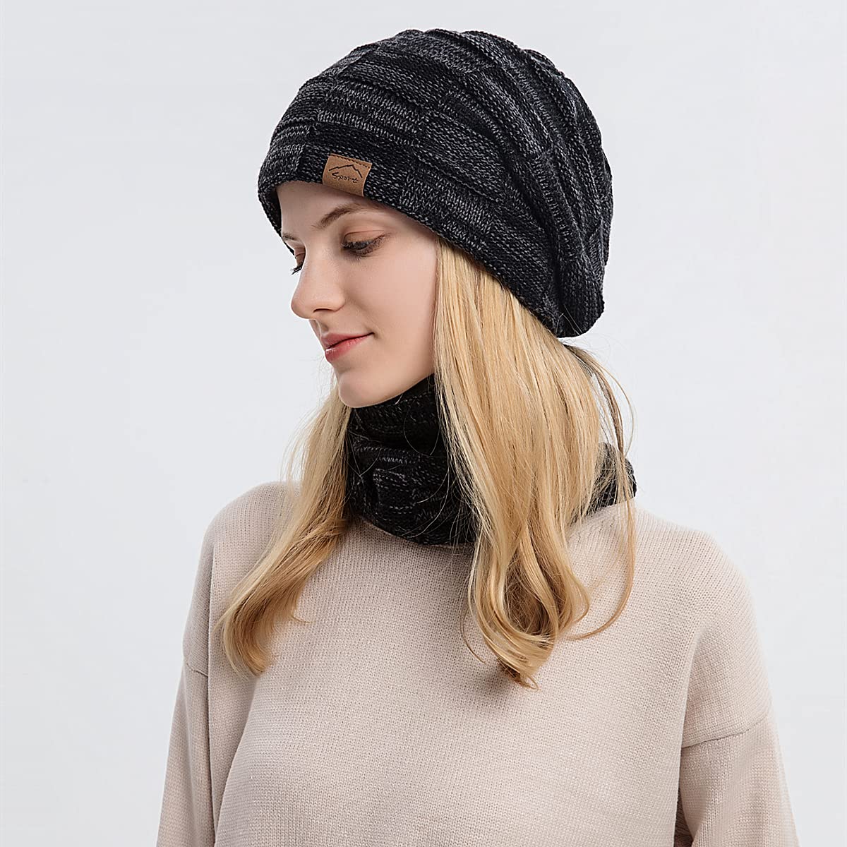 Berretti in maglia Uomo donna Invernale Berretti in Peluche Spesso Caldo e Confortevole Cappello Uomo donna Invernali Berretto Uomo donna Caldo in Maglia
