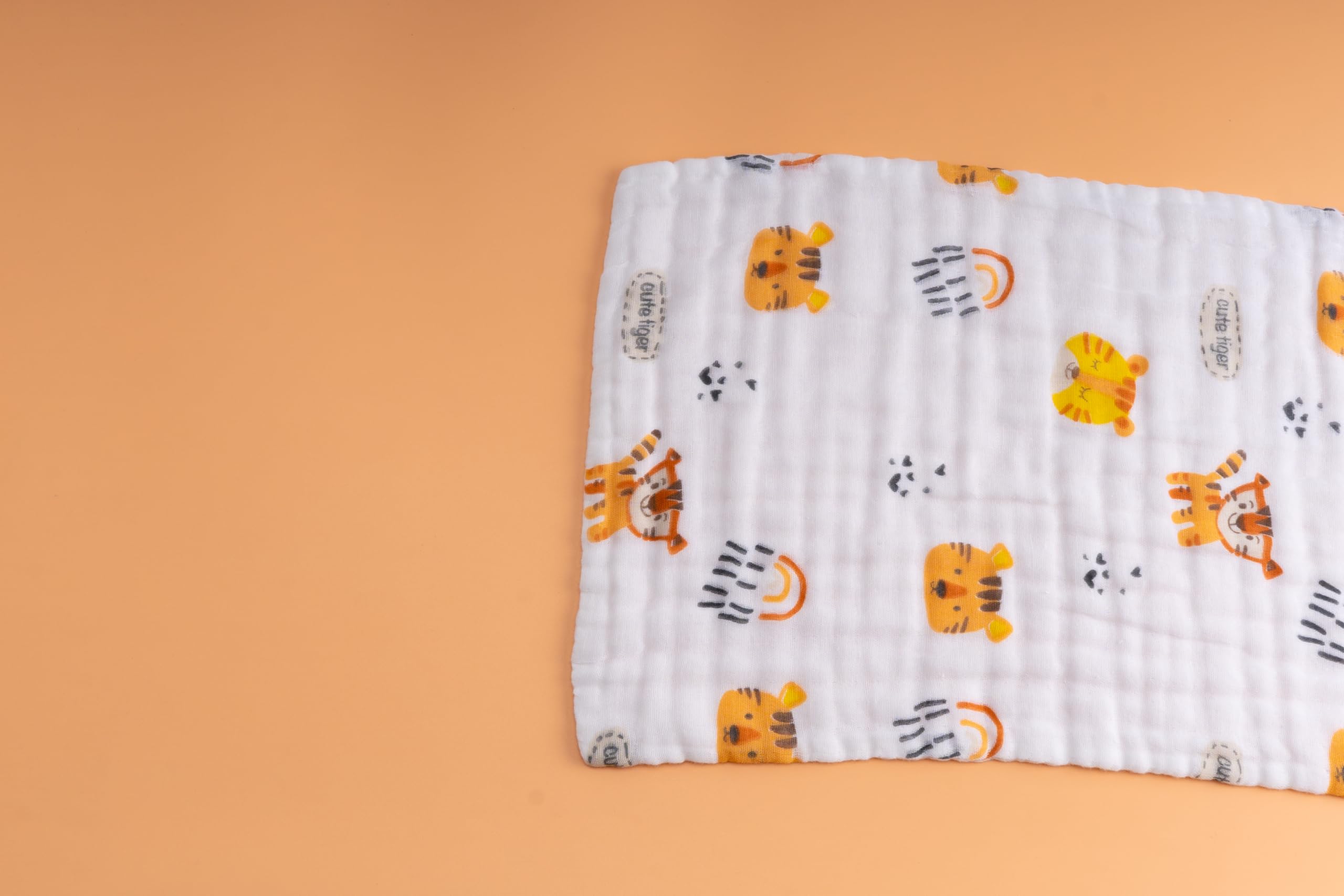 6-Layer Muslin Baby Burp Towel - Tiger Power_Design (27x50 CM) | (Pack of 4)_Duplicate1-image-41