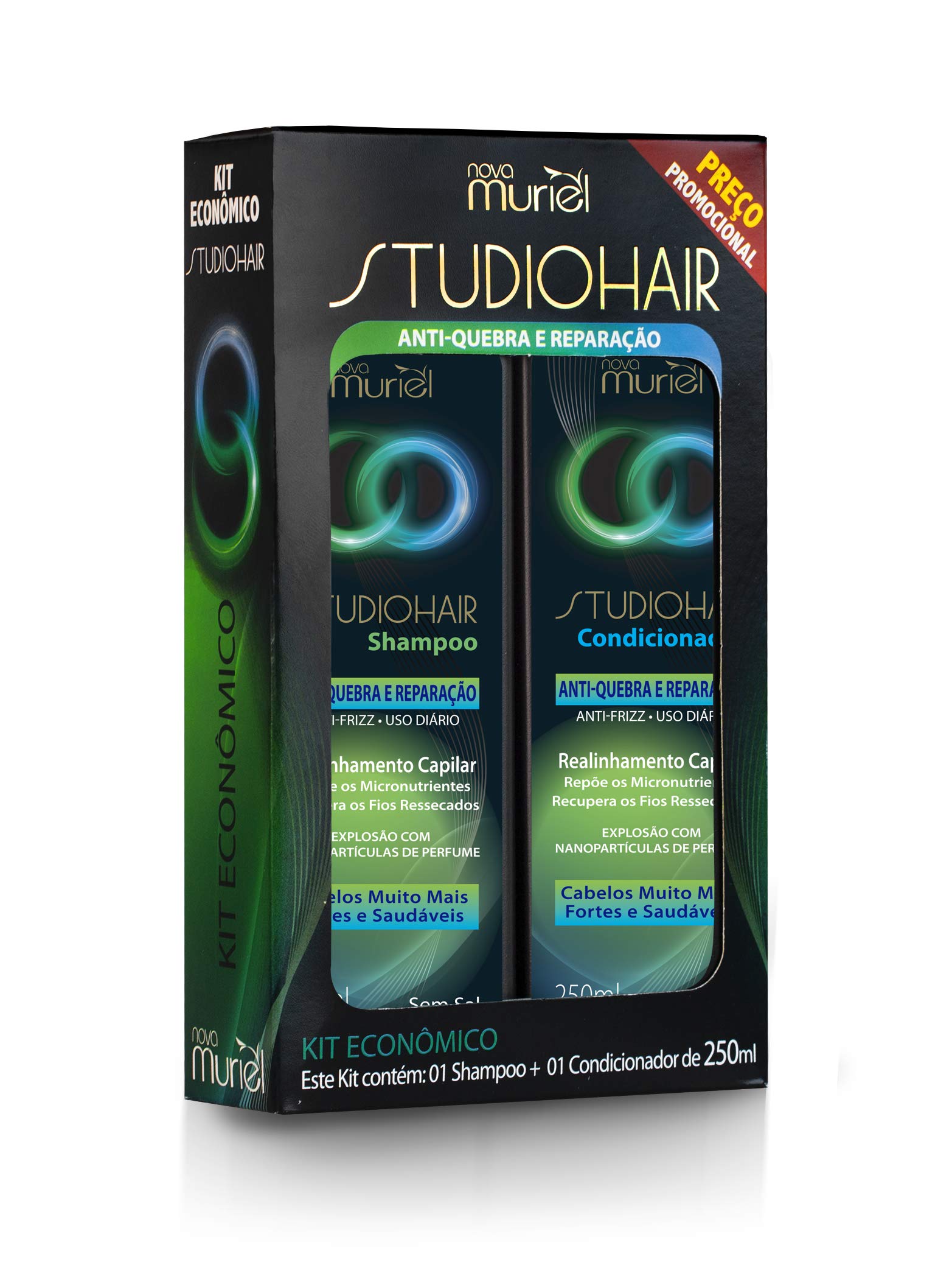 Kit Studio Hair Shampoo e Cond. Antiquebra e Reparação 250Ml
