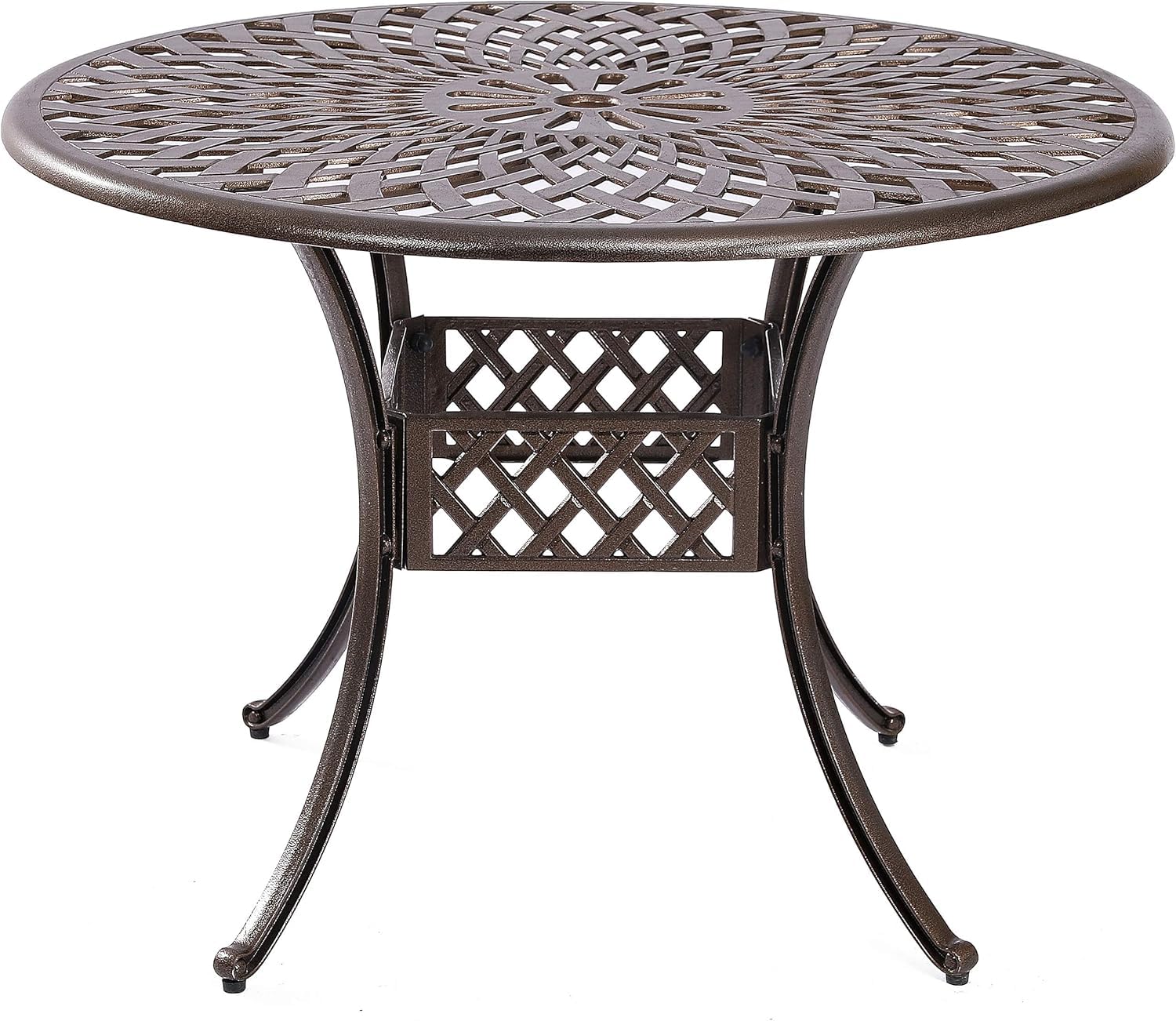 41-Inch Outdoor Dining Table, Cast Aluminum Patio Furniture, Round Table,Outdoor All-Weather Cast Aluminum Dining Furniture,Patio Furniture Patio