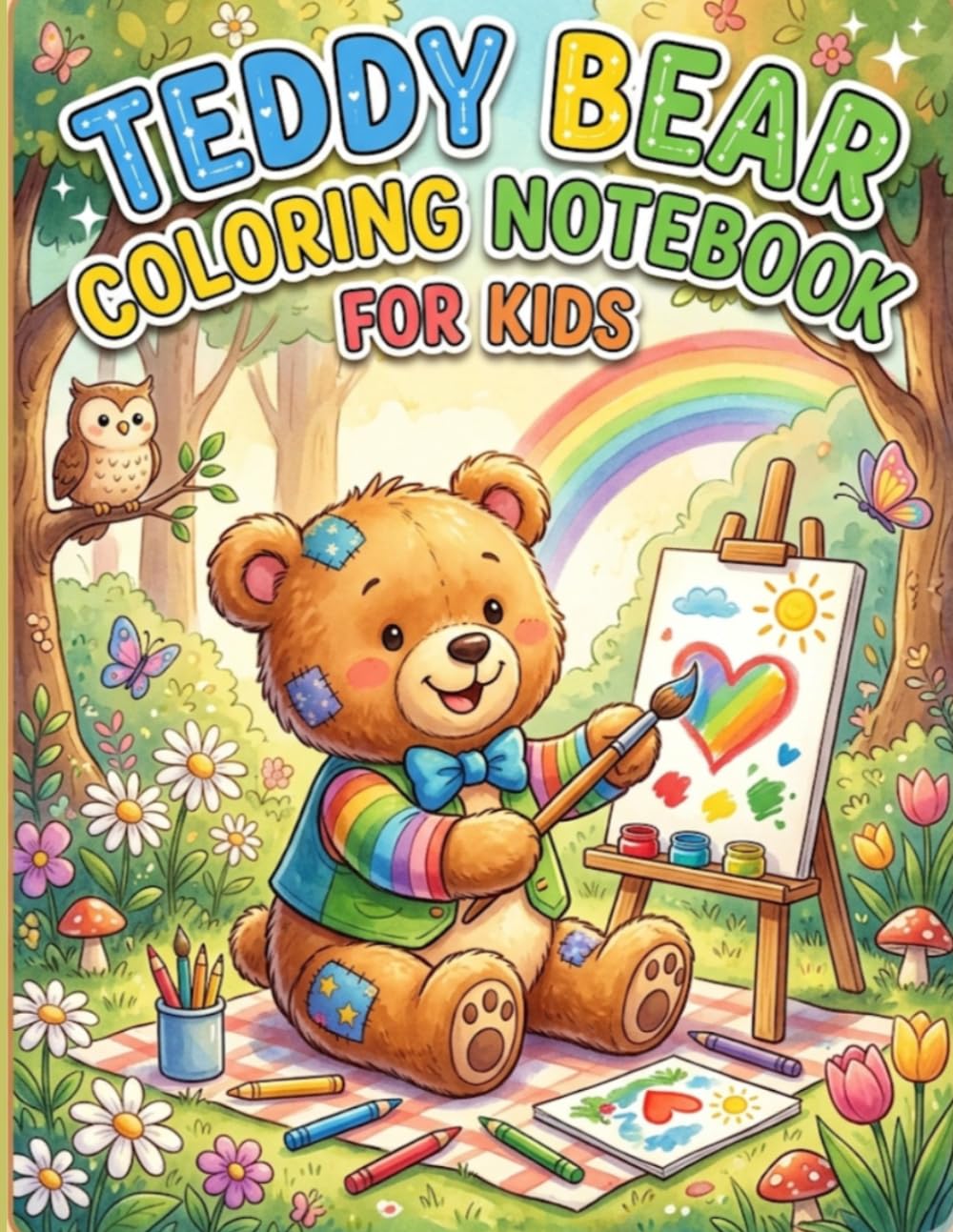 teddybear coloring notebook: Simple and Fun Teddy Bear Coloring Pages for Boys and Girls with Big Bold Lines, Easy Designs, and Happy Everyday Adventures to Color and Enjoy