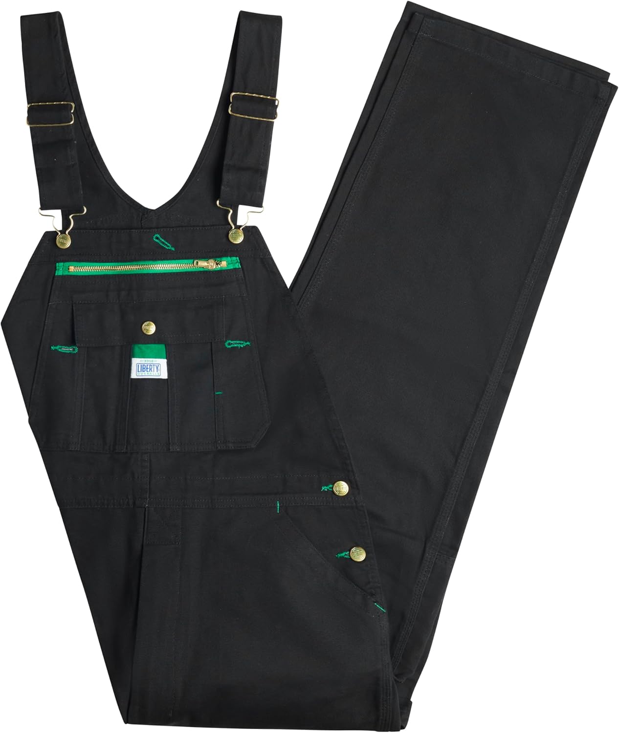Liberty Men's Duck Bib Overalls, Midnight Black, 44W x 30L US - Image 3