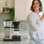 SimplyGoodCoffee THE BREWER - Plastic-Free. Coffee Maker/Coffee Machine. 8 Cup Automatic Drip Pour Over Coffee Brewer. Easy To Use, Gold Cup Standard. Black/Stainless Steel