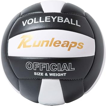 Runleaps Volleyball, Waterproof Indoor Outdoor Volleyball for Beach Game Gym Training Official Size 5