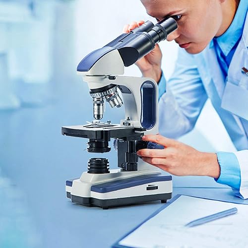 Vista 19 de Swift SW350B 40X-2500X Ampliación, Cabeza de binocular Siedentopf, Microscopio de laboratorio compuesto de grado de investigación con oculares