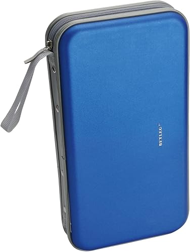 Miniatura 4 de Wismart - Cartera organizadora y de almacenamiento, de alta resistencia y con capacidad para 70 CDs, DVDs, Blu-ray., Azul