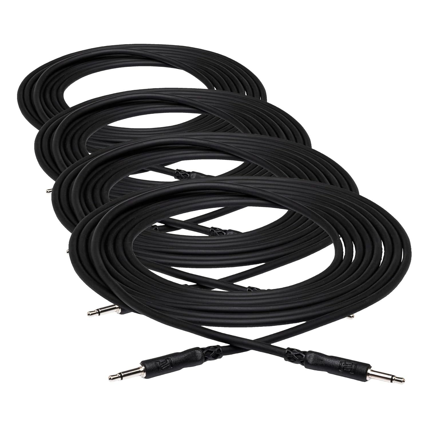 HOSA CMM-305 3.5 mm TS to Same Mono Interconnect Cable, 5 Feet (Pack of 4)