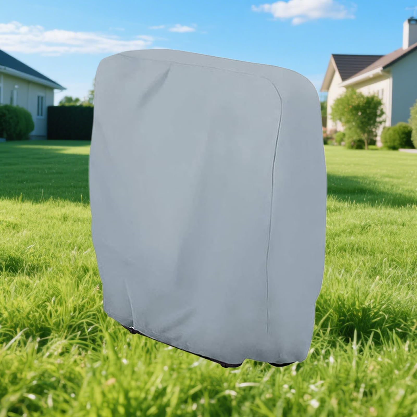 Fundas protectoras plegables para sillas plegables a prueba de polvo para sillas plegables de jardín, paquete de 2 con bolsa de reparación, ideal para camping, salón, piscina