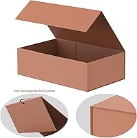 Vista 6 de Caja de regalo grande de lujo de 13.8 x 9 x 4.3 pulgadas, caja de almacenamiento con cierre magnético para caja de embalaje de lujo para el día