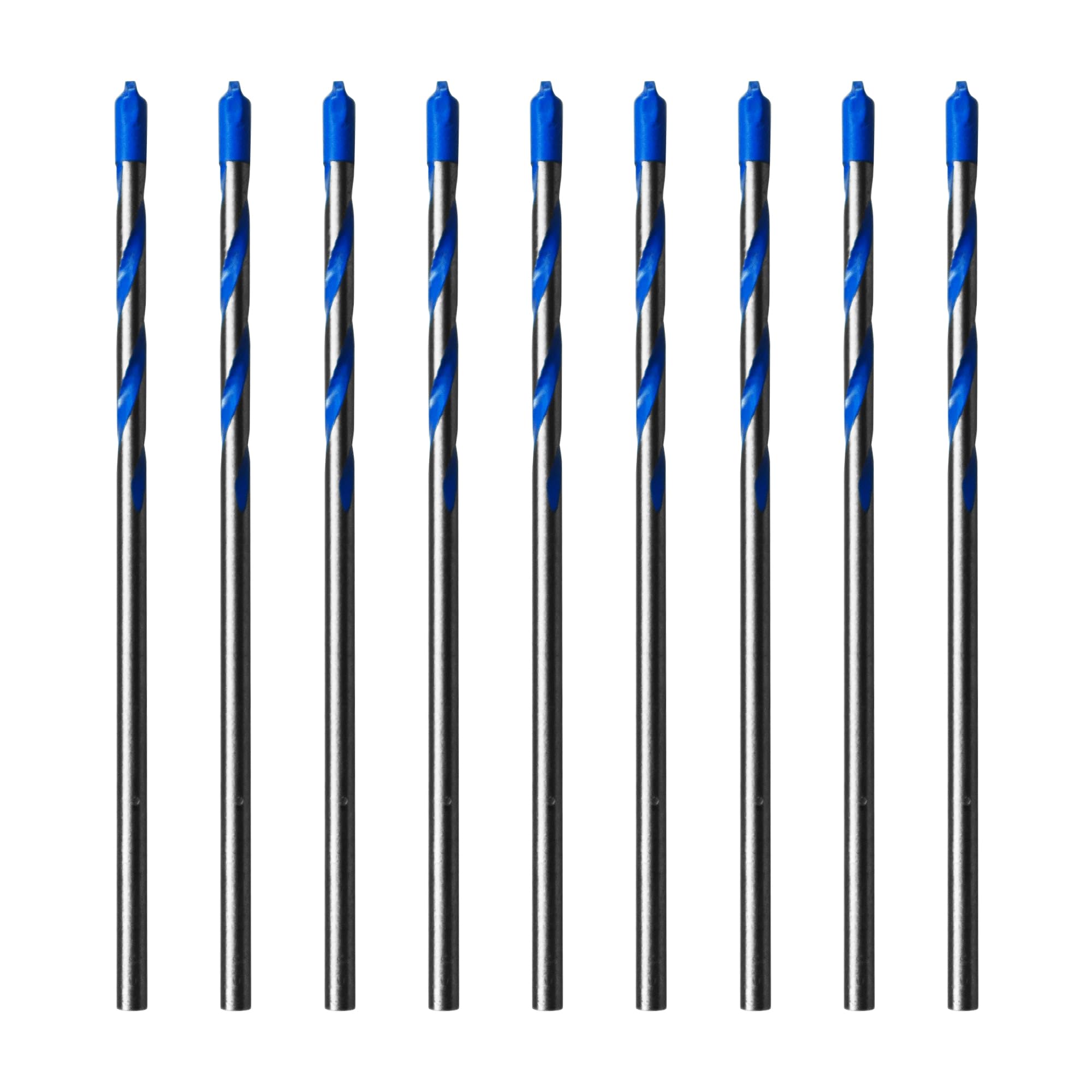 PDETVEO 10PCS 1/8" Solid Carbide Drill Bit Set, Masonry Drill Bits, Concrete Drill Bits for Glass, Tile, Brick, Cement, Plastic, Wood