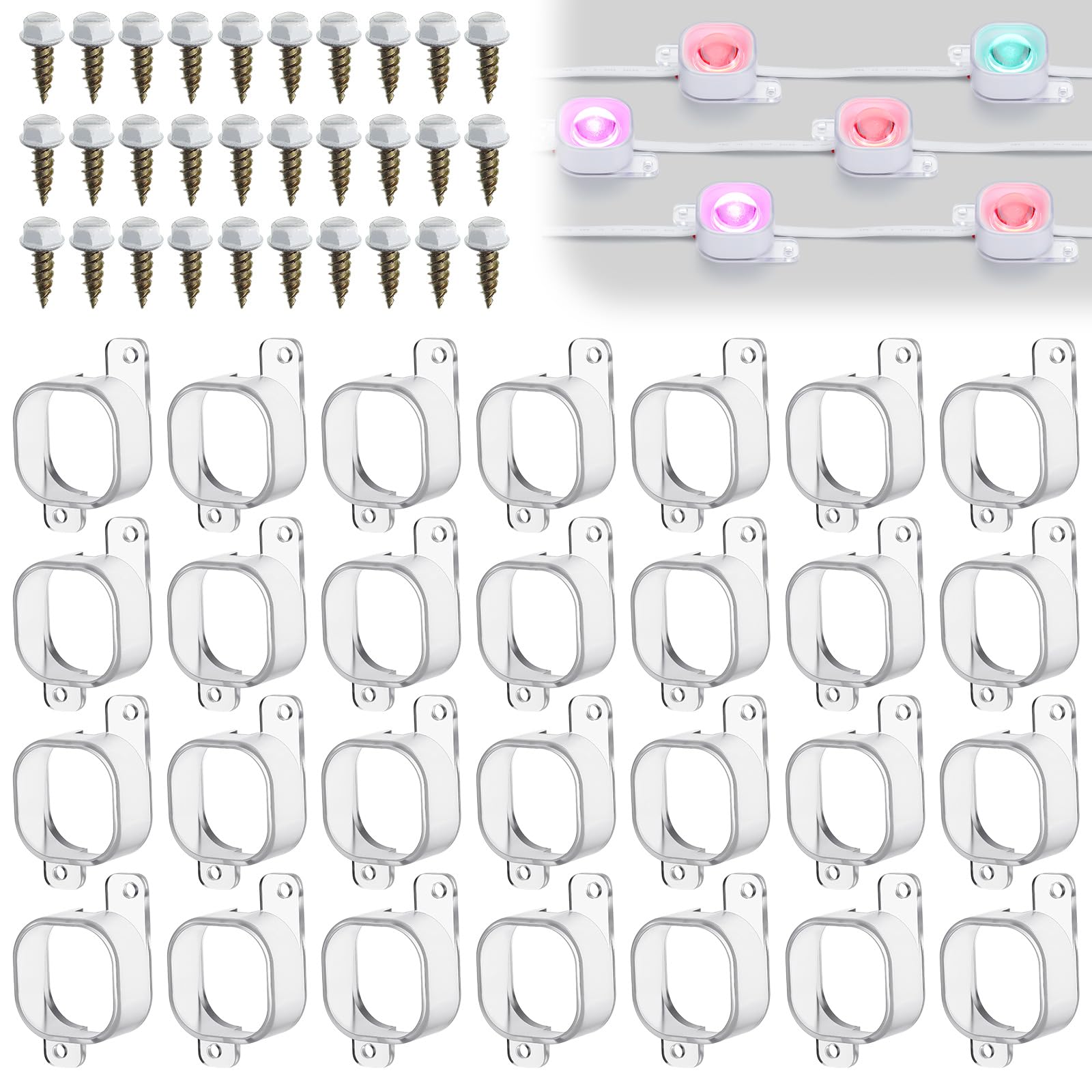 Beeveer 70 Set Light Clips Compatible with Govee H706 H806 Pro Lights