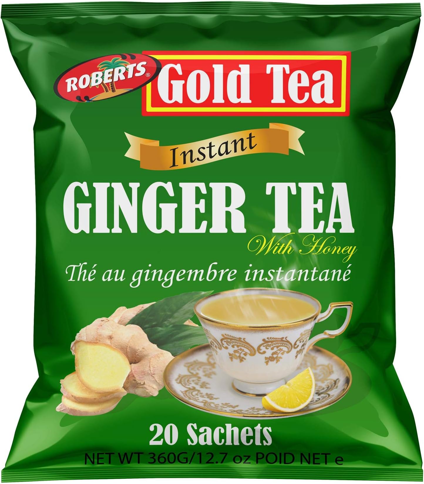Instant Ginger Tea with Honey 360g (20 Sachets)