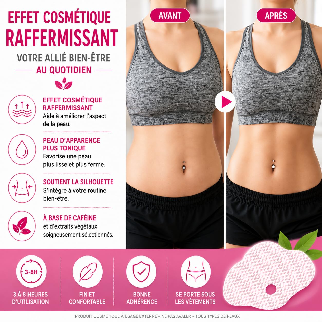 Schlankheits-Pflaster für flachen Bauch, 100 Einheiten: Anti-Cellulite-Pflaster, wärmend, für Damen und Herren, straffend, Körper-Silhouette, schmale Größe: Orangenhaut, Bauch, Oberschenkel, Gesäß