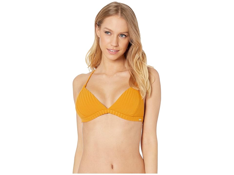 

Roxy Color My Life Moderate Fix Tri Swimsuit Top (Inca Gold) Women's Swimwear