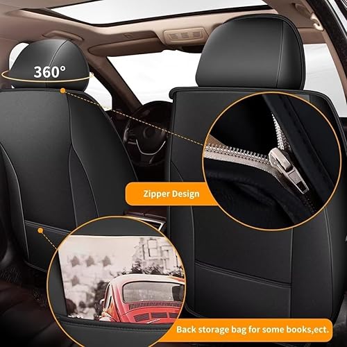 Miniatura 2 de Fundas de asiento de automóvil para Toyota Highlander 2008-2024, piel sintética, 2 asientos delanteros, impermeables, accesorios interiores, funda