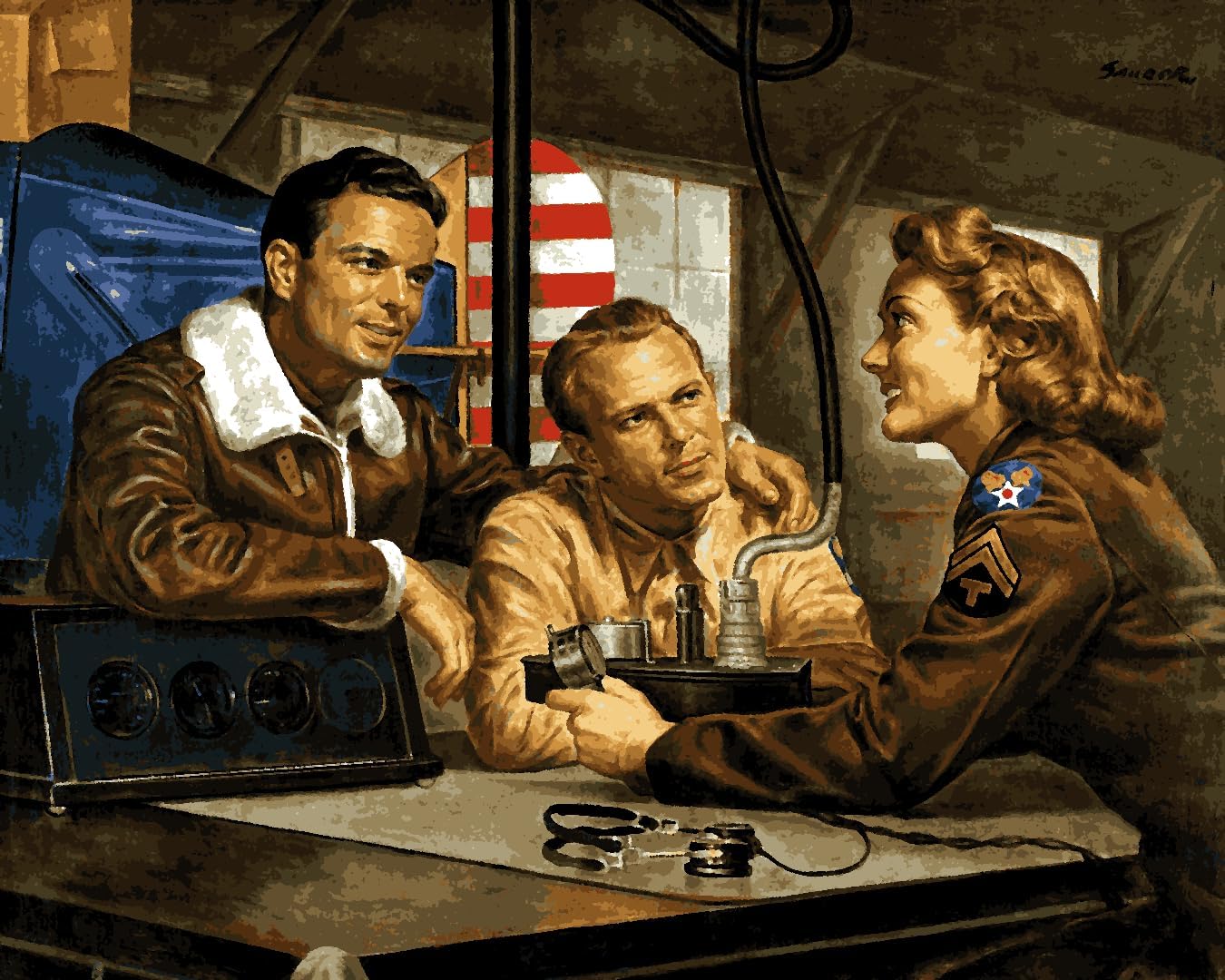 WW2 Collection PD (34) - Link Trainer - Van-Go Paint-by-Number Kit 50x65cm no Frame