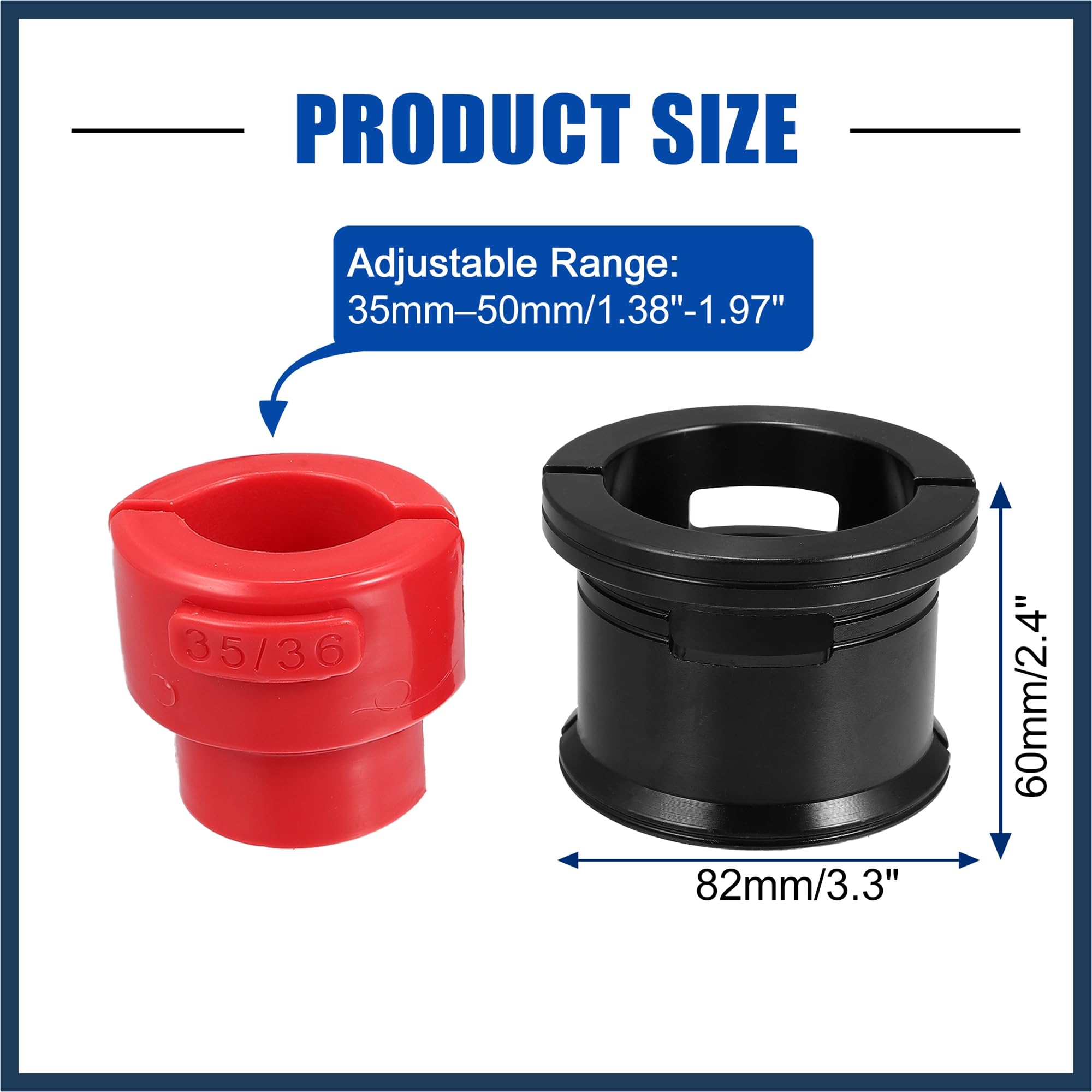 INFINAUTO Herramienta de sellado de horquilla ajustable para motocicleta, 35 mm a 50 mm, diseño elegante