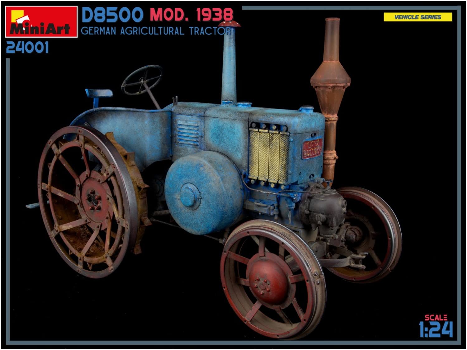 MiniArt 24001 1:24 DT. Tracteur agricole D8500 Mod. 1938- Reproduction fidèle, modélisme, kit Plastique, Bricolage, Hobby, Collage, kit modèle réduit, Assembler, Non Peint