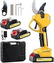 Cordless Electric Pruning Shears, 50 mm Electric Secateurs with Display, 800 W Brushless, with 2 x 2.0Ah Batteries, Long Lasting Professional Pruning Shears for Garden, Fruit Trees, Vineyards