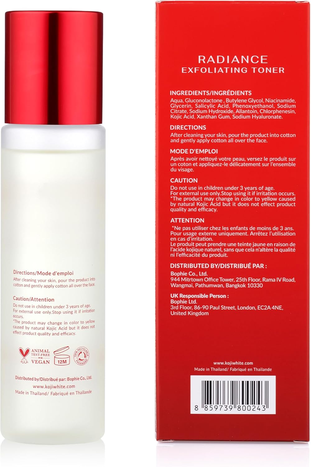 Koji White Exfoliating Toner for Face, 5% PHA BHA Toner | 2% Niacinamide, Kojic Acid & Hyaluronic Acid | Hydrating & Soothing Facial Toner | Unscented for Sensitive Skin, Vegan Skincare, 5.07 Fl Oz - Image 7