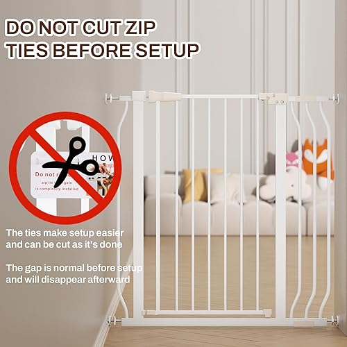 Miniatura 5 de ELEVON Puerta de bebé para puertas de escaleras, puerta de seguridad para mascotas con funciones de cierre automáticomantenimiento, se adapta a