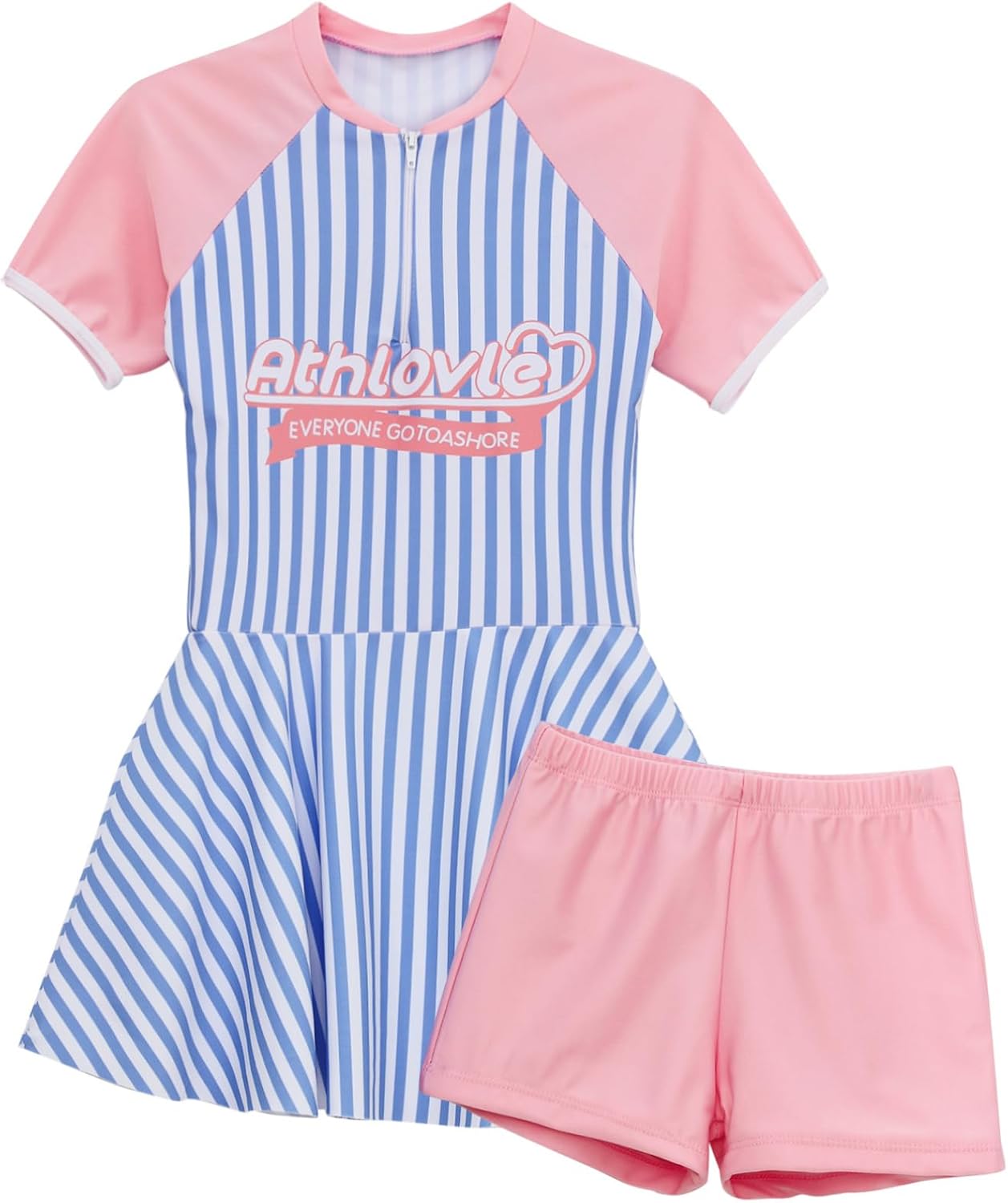 iiniim Kids 2 Piece Surf Bathing Suit Rash Guard UPF 50+ Swimsuit Girls Sport Beachwear Swimming Costume