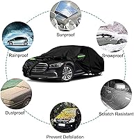 Vista 3 de Funda para coche compatible con Mercedes Benz Clase S S350 S450 S500 S550 S580 2006-2024, de 6 capas, 210T, a prueba de viento, para todo
