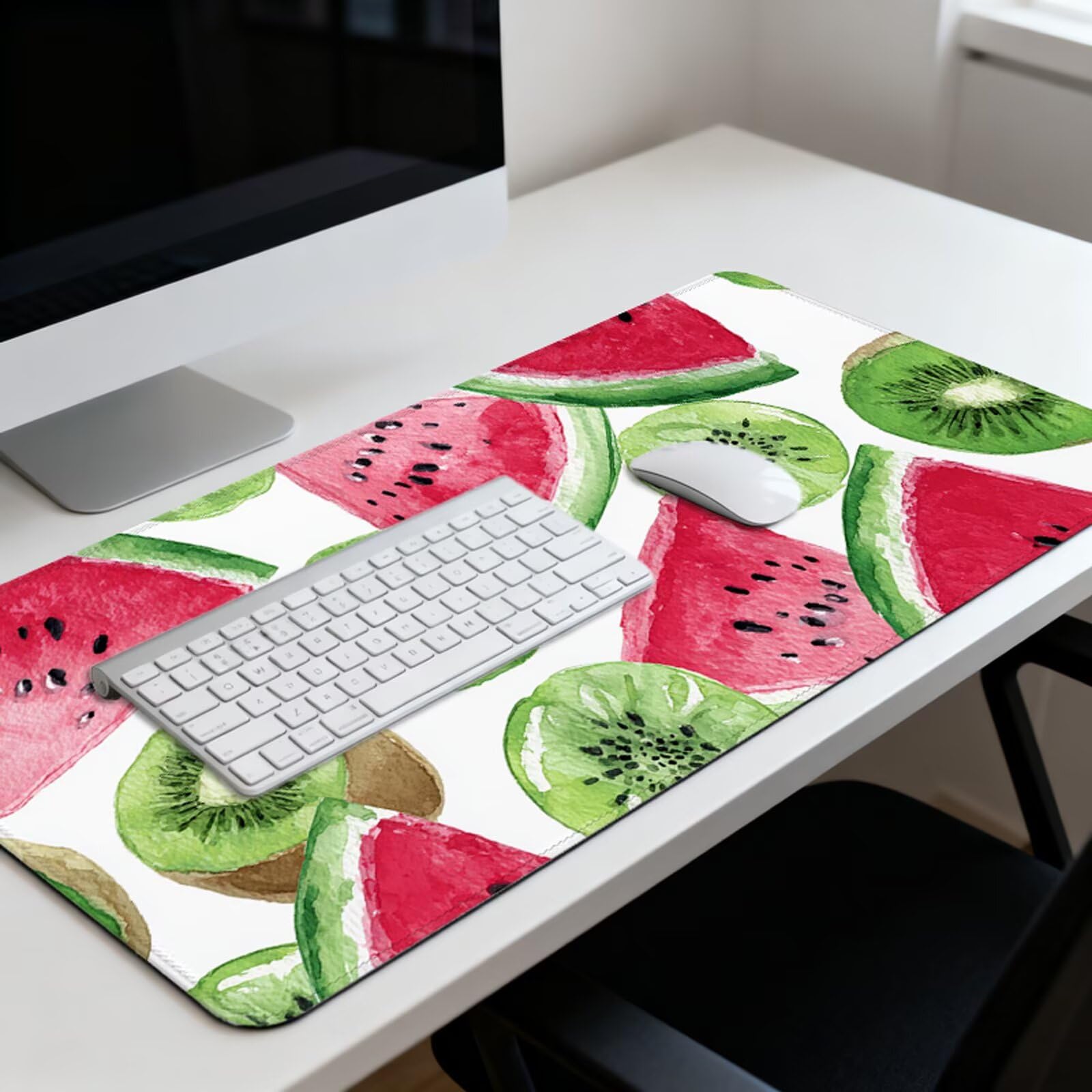 Czerwona podkładka pod mysz XXL 1000 x 500 mm, duża antypoślizgowa podkładka pod mysz do gier, akcesoria biurowe, wodoodporna podkładka pod mysz z zamykaną krawędzią do biura, domu i pokoju zabaw