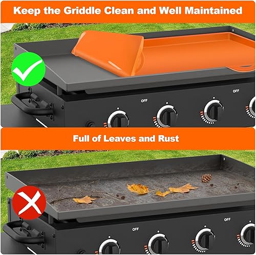 Miniatura 4 de Blackstone - Funda de silicona para plancha de 36 pulgadas, color negro, rectangular, de grado alimenticio, fácil de limpiar, apta para