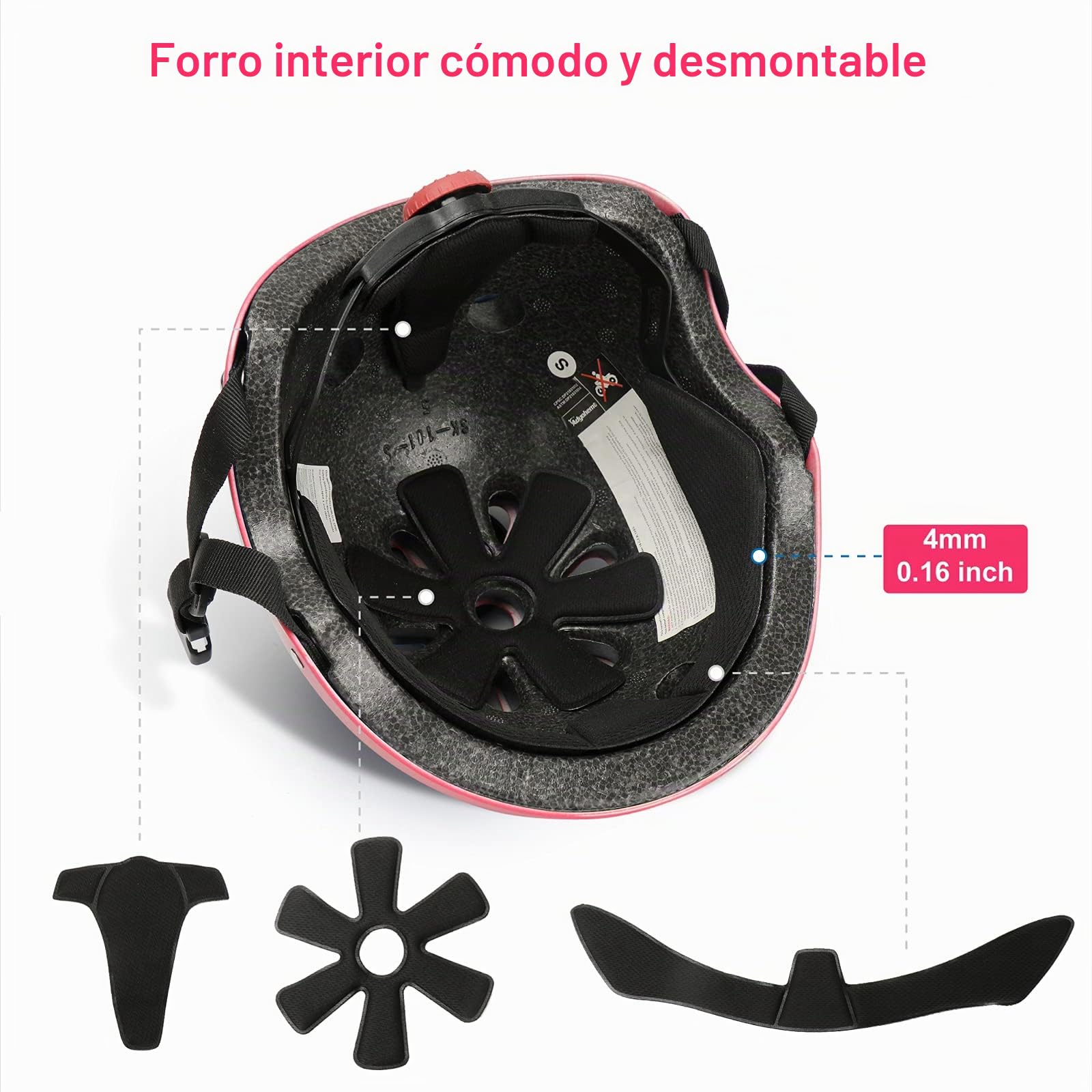 KAMUGO Casco de Bicicleta para niños, Casco para niños de 2 a 8 años, con Equipo de protección Deportivo, Rodilleras, Coderas y muñequeras para monopatín, Ciclismo, Patinete