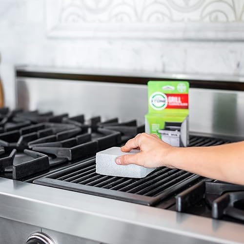 Miniatura 3 de EarthStone International Bloque de limpieza para parrilla GrillStone, marrón (750SS012) Twin