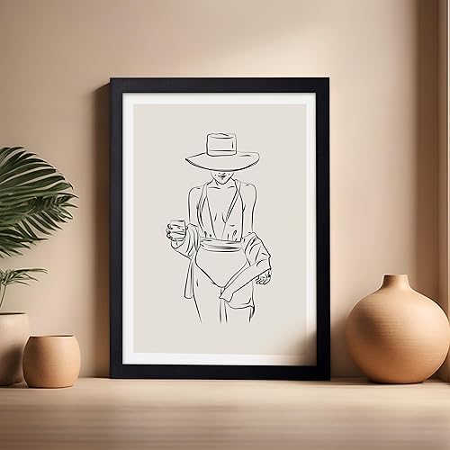 Miniatura 90 de Poster Master Póster de peonías – Estampado de flores retro – Ilustración floral – Ilustración en blanco y negro – Diseño de línea y abstracto –