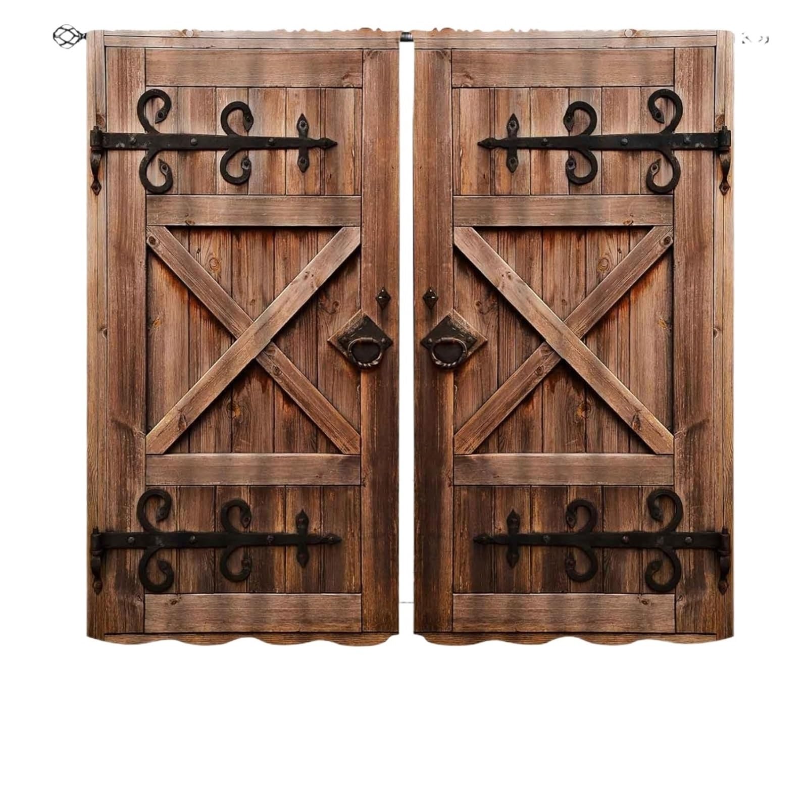 Petit rideau maison de campagne fleuri pour petite fenêtre de cuisine 76x165cm