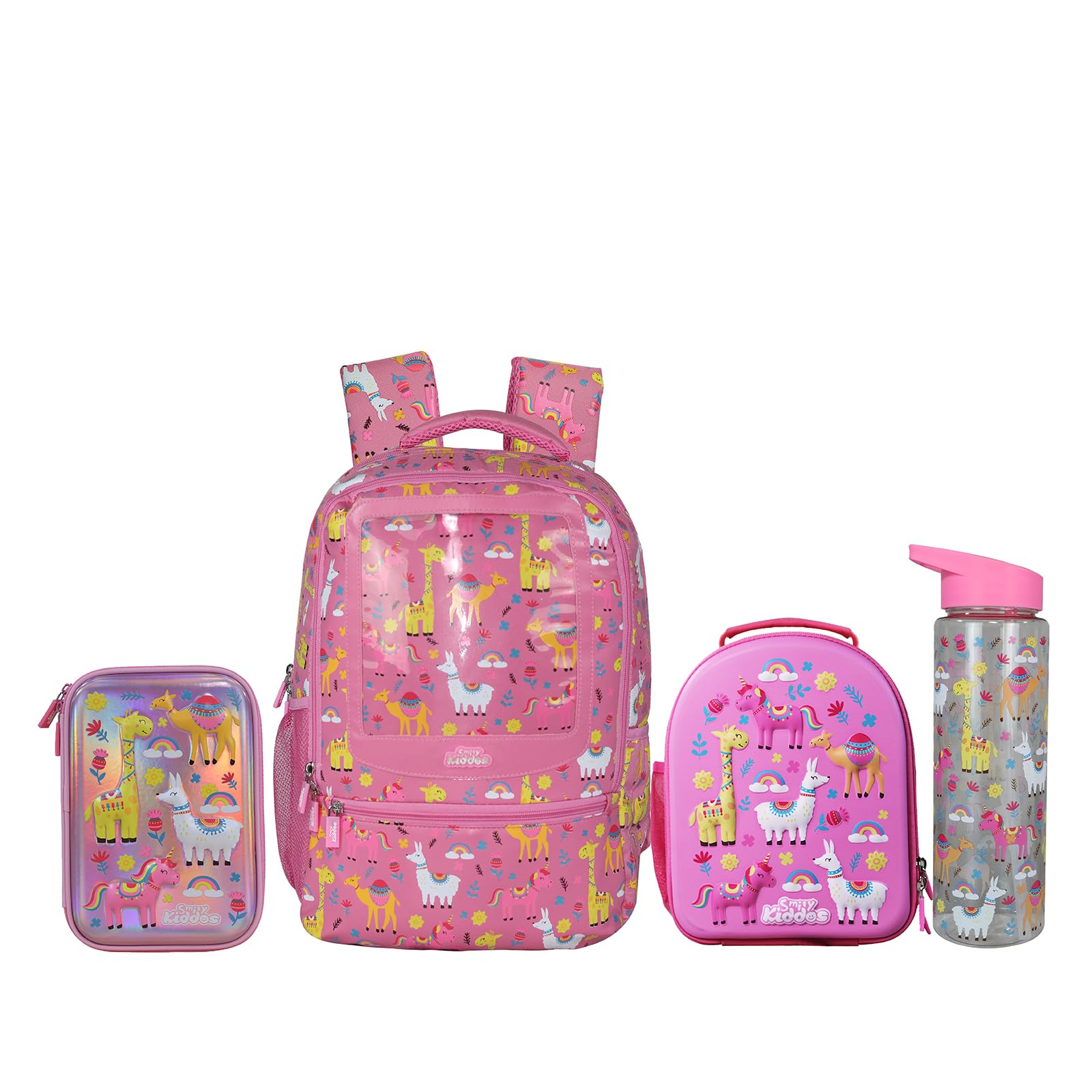 Space Combo Pink (Backpack, Lunch Bag, Pencil Box, Water Bottle)