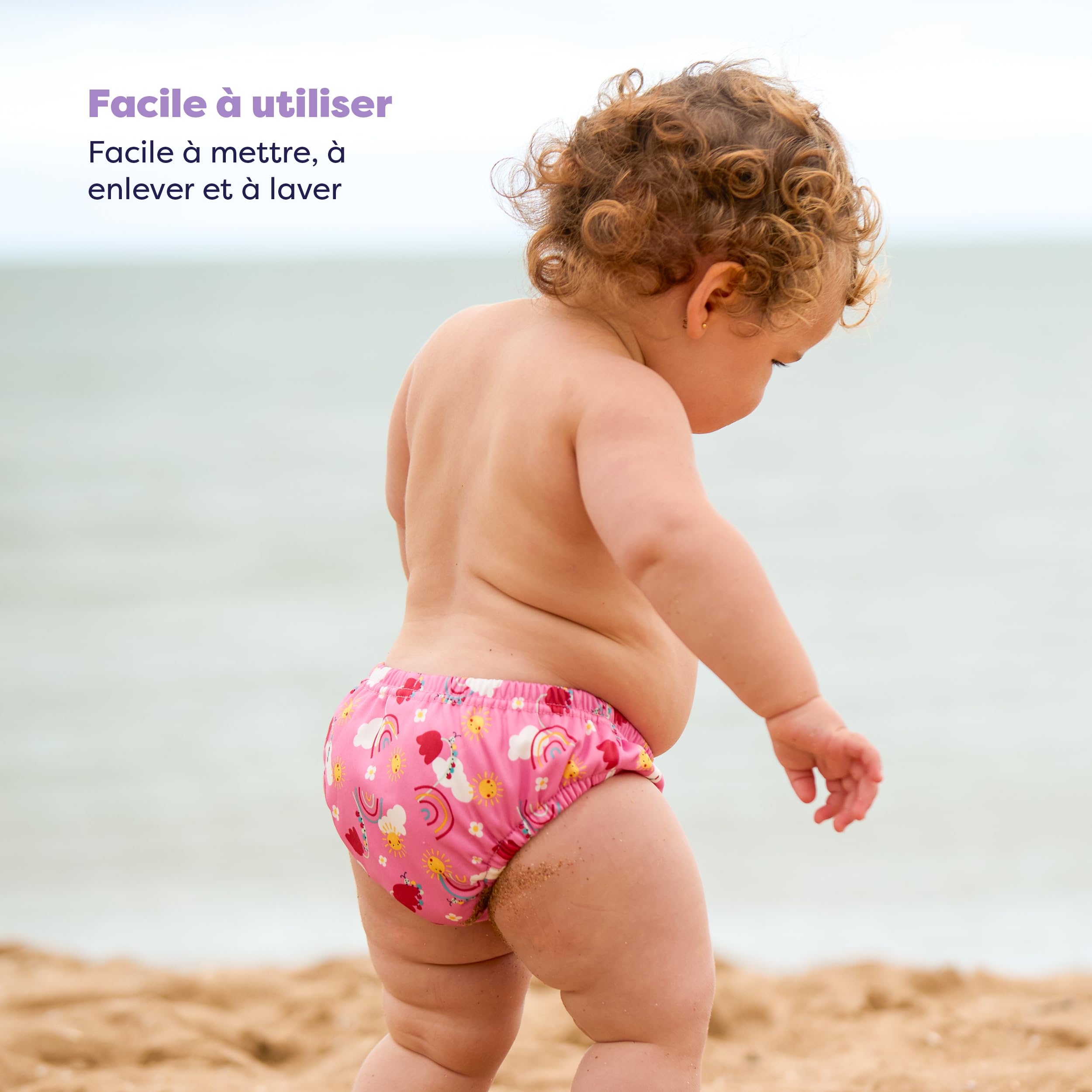 Bambino Mio, Couche de bain Lavable (2 à 3 ans - BONHEUR EN CIEL) pour Bébés et tout-petits, unisexe, pour Garçons et Filles