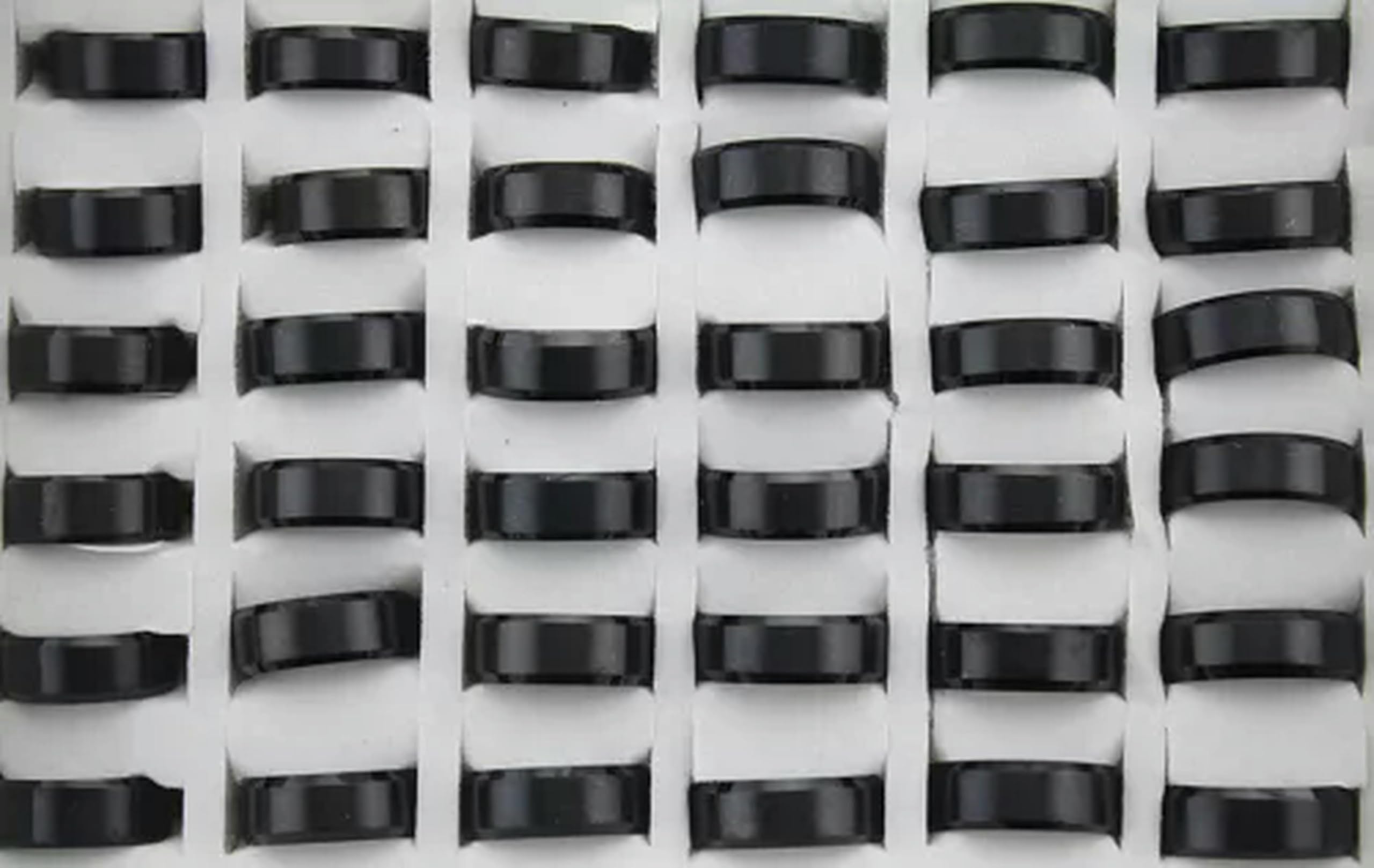 Anillos de acero inoxidable lote de 30 piezas en negro plata y oro