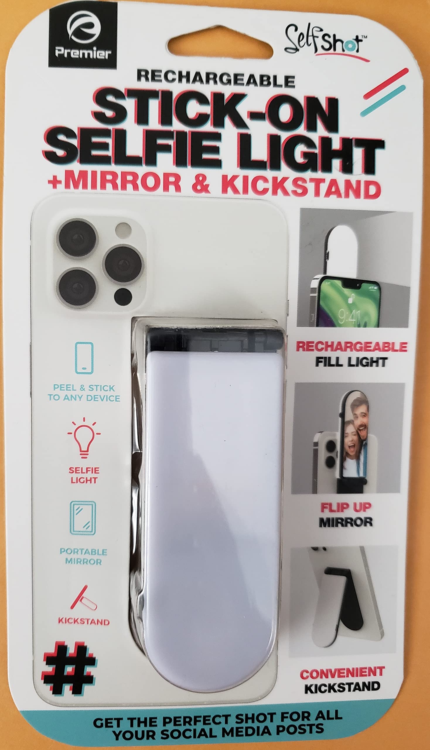 PremierRechargeable Stick-On Selfie Light