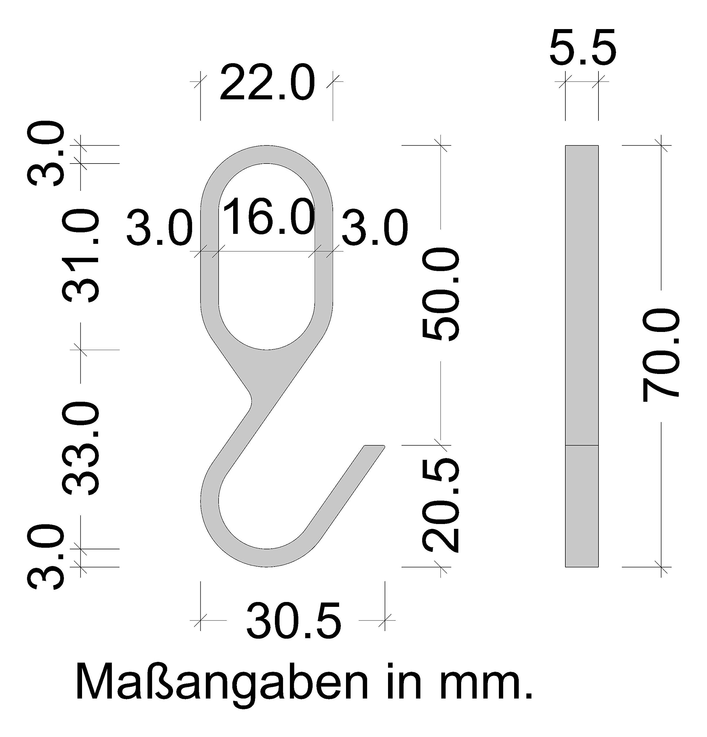 SECOTEC Kleiderstange 120cm Oval - Verchromte Schrankstange Zum Kürzen