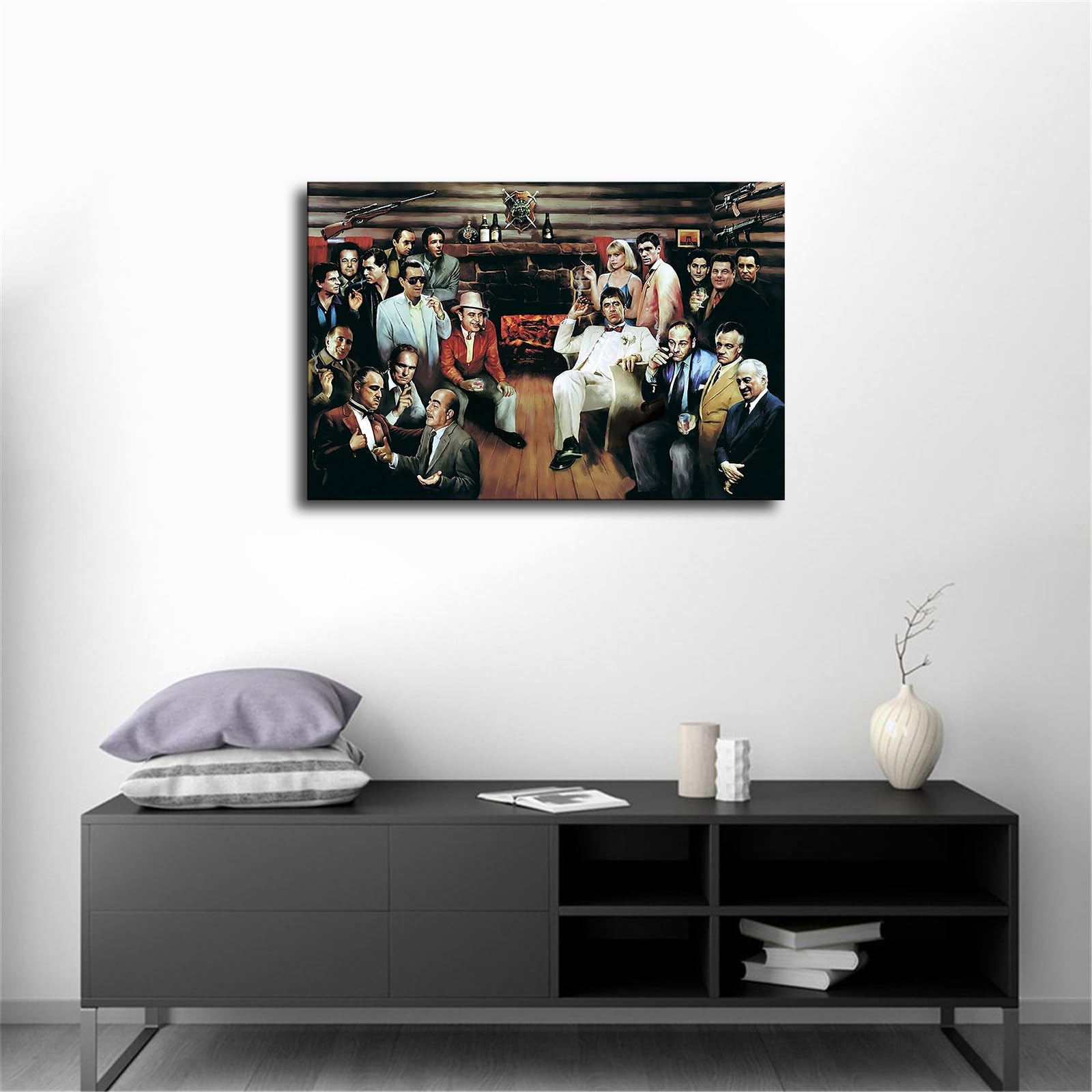 Pósteres De Mafia Enemiga Pública Para Paredes, Imágenes De Gángster Negro Bugsy Siegel, Impresiones Artísticas, Póster De Mafia Jefe, Pintura En Lienzo Para Decoración, Tamaño Enmarcado, 12 X 18