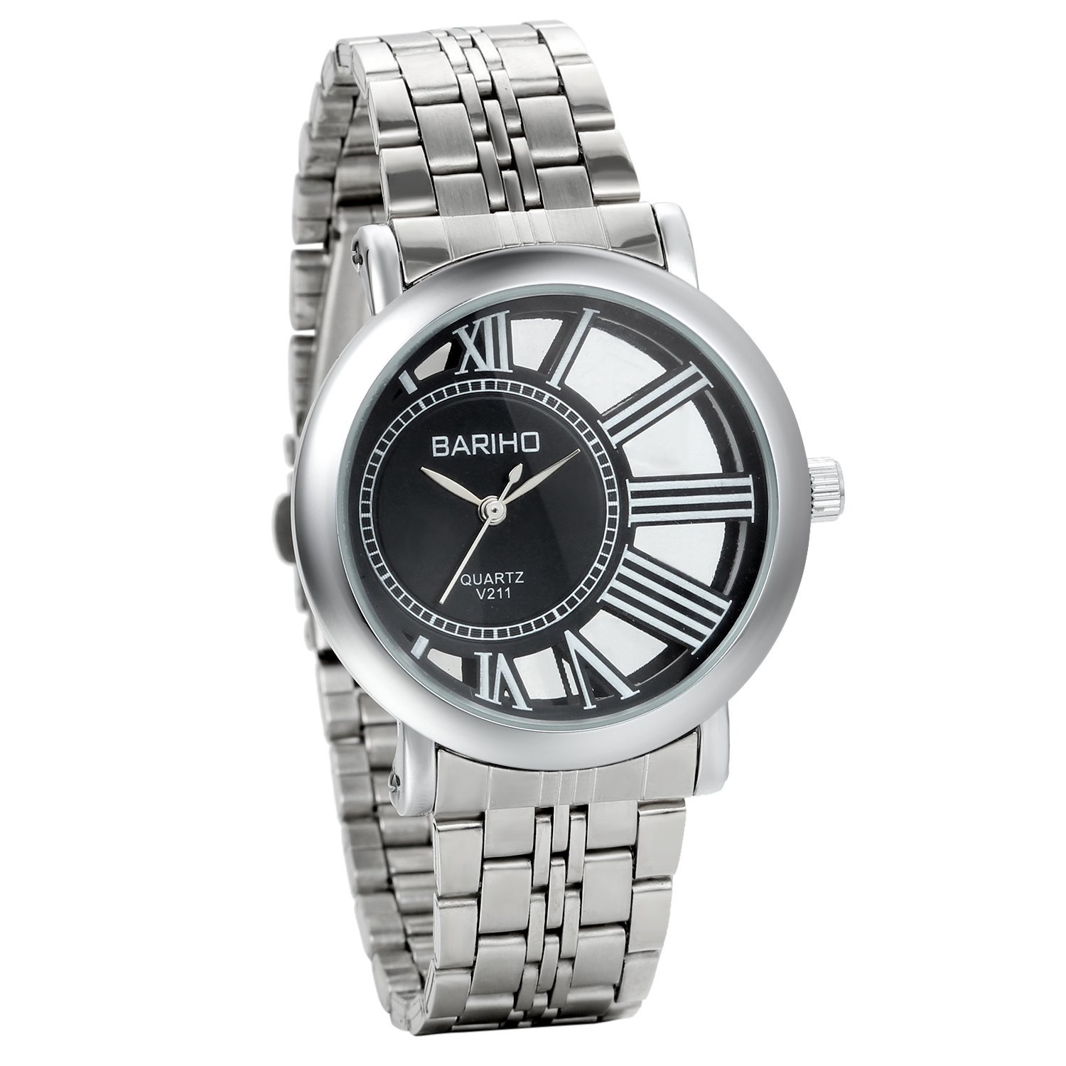 JewelryWe Herenhorloges met manchetknopen Zakhorloge: Goud Analoog Kwarts Manchetknoop Horloge Blauw Ronde Romeinse cijfers Wijzerplaat Horloge Cufflink Horloge Cadeau voor Mannen, goud-blauw