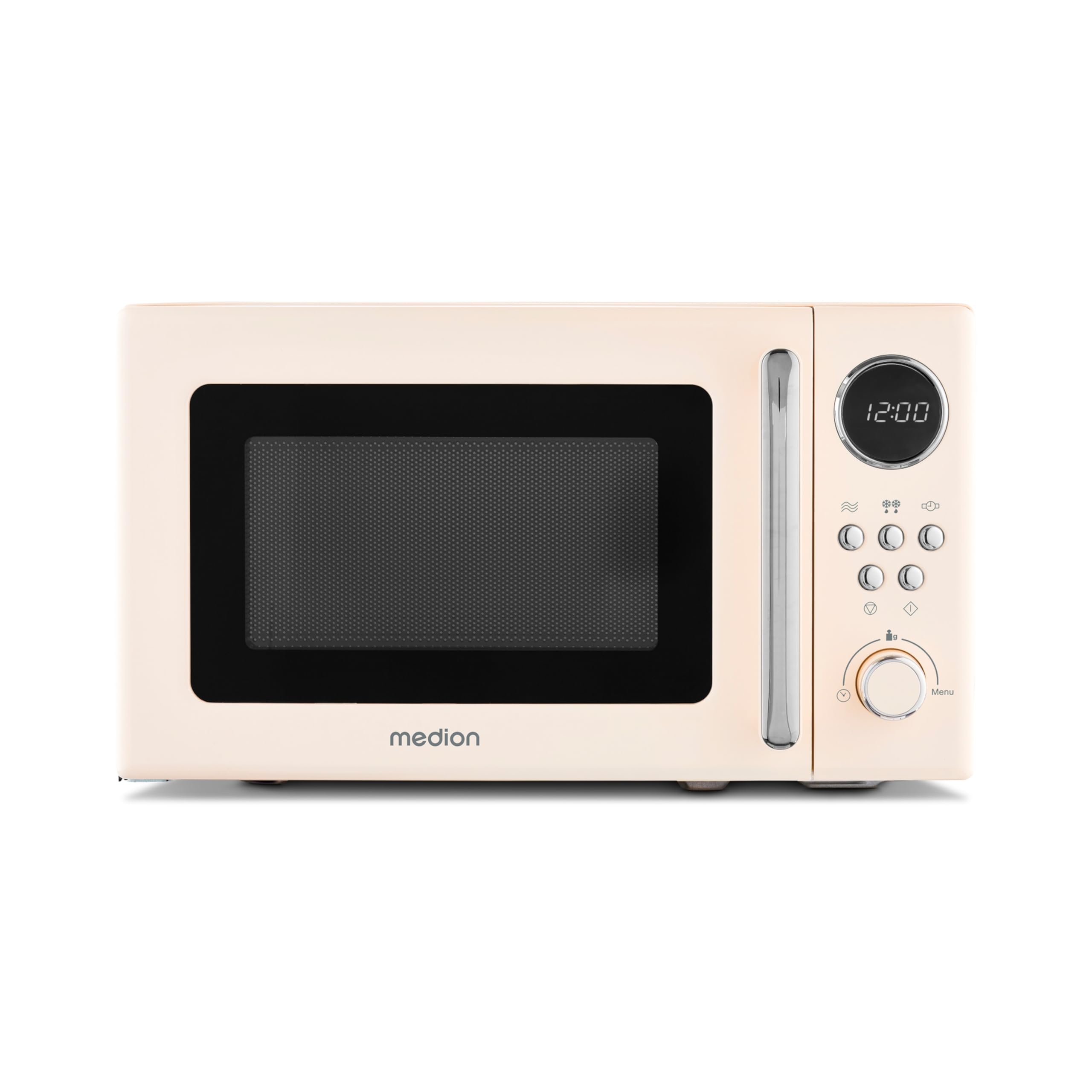 MEDION Retro Mikrowelle 20 Liter 800 Watt 5 Stufen 8 Automatikprogramme beige